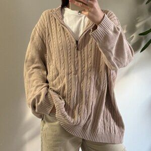 Vintage Quarter Zip Knit Sweater
